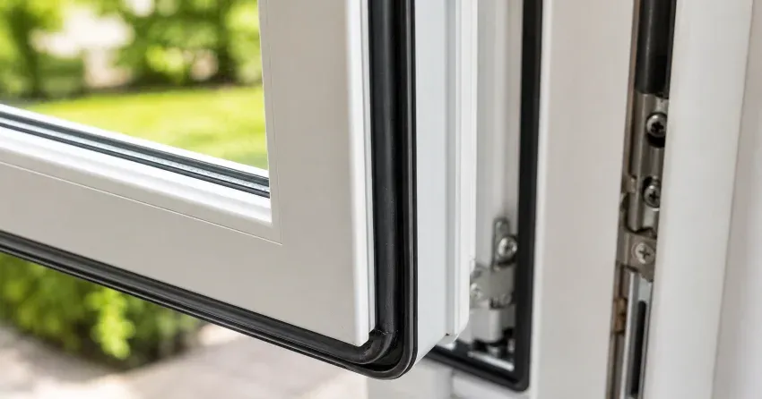 casement window cranked fully open in a Delaware home