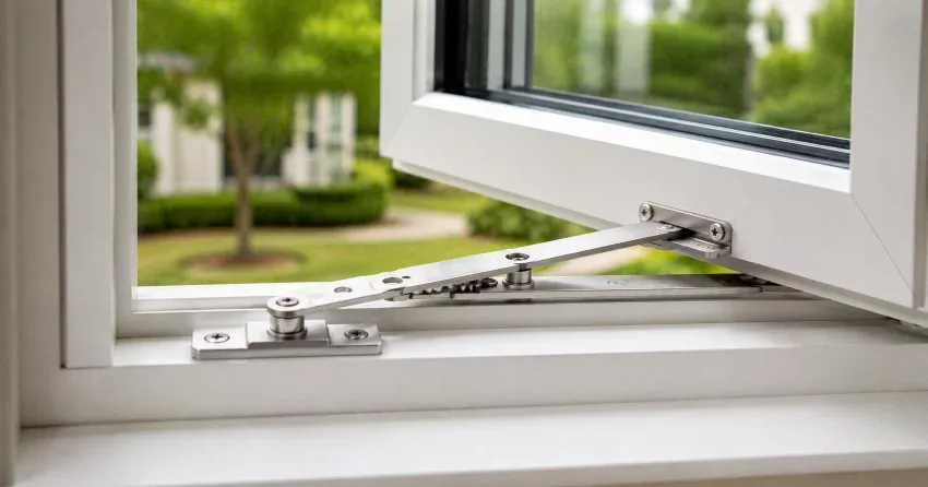 technician replacing casement window hinge in Delaware