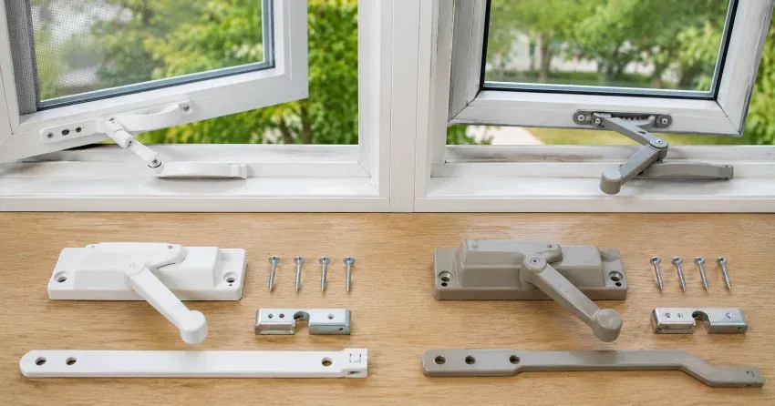 new casement window crank operator installed in Delaware home